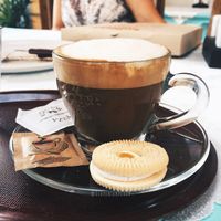 Soy capuccino. at Bullizza in Ljubljana