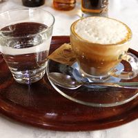 Soy cappuccino at Bullizza in Ljubljana