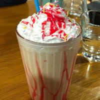 Peanut Butter & Jammie Dodger milkshake  at Be The Change - Bake a Difference in Worcester
