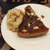 Cheesecake with homemade banana icecream at Be The Change - Bake a Difference in Worcester