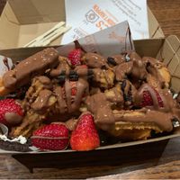 Queen vegan churros with milk chocolate, strawberries and oreos at San Churro in East Victoria Park