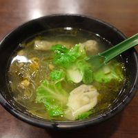 glass noodle soup with veggie wonton at Vegetarian Seeds 禾苗素食 in Taipei
