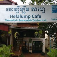 Outside at Hefalump Cafe in Mondulkiri
