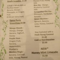 A couple of vegan options hereof at Hefalump Cafe in Mondulkiri