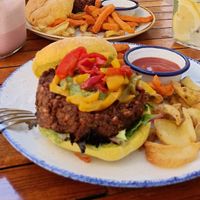 Vegan hamburger at Maiatza in San Sebastian
