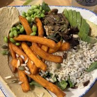 Buddha bowl without the egg   at Maiatza in San Sebastian