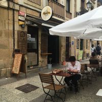 Outdoor seating  at Maiatza in San Sebastian