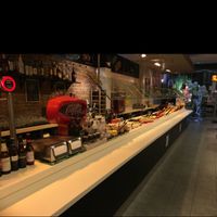 hot and cold salad bar  at Fresc Co - Gran de Gracia in Barcelona