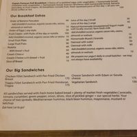 Menu at Casa de Cafe B&B in Copan Ruinas
