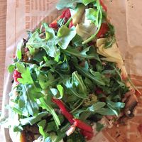 Vegan Veggie delight topped with arugula at Blaze Pizza - Eisenhower Pkwy in Ann Arbor