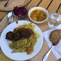 All vegan 😱 at Govinda's in Lund