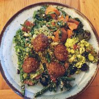 Vegan dish options at RizRaz - Kannikestraede in Copenhagen