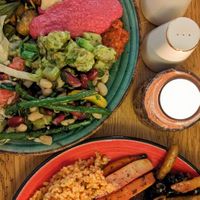 Selected Vegan Items from Buffet at RizRaz - Kannikestraede in Copenhagen