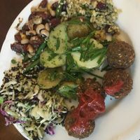 Amazing vegan buffet  at RizRaz - Kannikestraede in Copenhagen