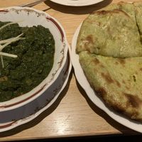 Stuff naan and saag at Nataraj - Harajuku Omotesando in Tokyo
