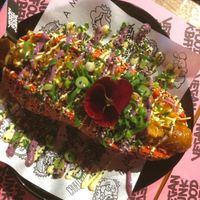 Bratwurst at Vegan Junk Food Bar - Eastside in Amsterdam