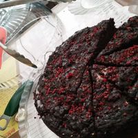 beetroot quinoa choco cake at Grønsagen in Copenhagen