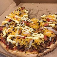 Vegan yiros pizza at Mamma Mia Pizzeria in Gawler