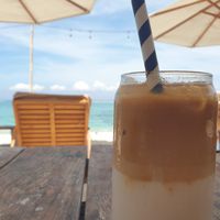 Iced oat latte at Tigerlillys in Lembongan