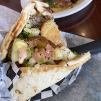 falafel sandwich with roasted potatoes 🤩🤩🤩🤩  at King O Falafel in Kissimmee