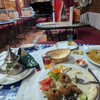 (unfortunately had forgotten to take pictures before eating) at La Puerta de Syria in Granada