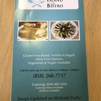 Menu at Gourmet Island in San Diego