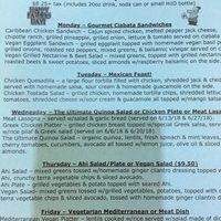 Monthly specials  at Gourmet Island in San Diego