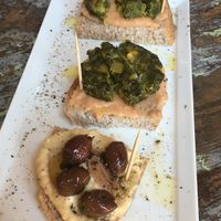 Vegan croutons  at Sullaluna in Venice