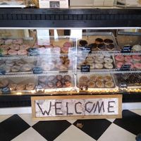 Donut case at Birch Bark Eatery in Glen Falls