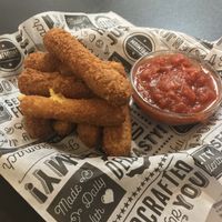 Vegan mozz were amazing! The marinara was awesome and chunky too. We also got raspberry Melba with them😄 at Birch Bark Eatery in Glen Falls