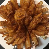 Flowering onion at Birch Bark Eatery in Glen Falls