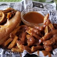 French Dip Hoagie and gravy fries at Birch Bark Eatery in Glen Falls