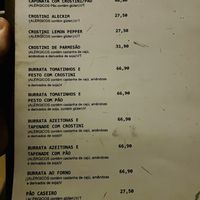 Vegan appetizers  at Fratelli Basilico in Sao Paulo