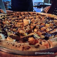 Banana and chocolate syrup! 😋 at Fratelli Basilico in Sao Paulo