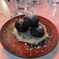 Black Arancini  at Mark & Vinny's Spaghetti & Spritz in Surry Hills