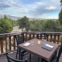 Outside tables with great view   at Stone Hearth Grille in Tropic