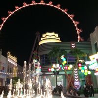 View from outdoor seats at Flour & Barley in Las Vegas