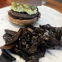 Big boi with mushrooms on the side  at Ruby Lonesome in Petersham