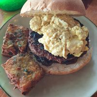 Big Boi (Beyond patty, scrambled tofu, bbq onion relish) $16.50 at Ruby Lonesome in Petersham