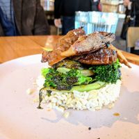 What the duck? Faux duck with brown rice and greens at Ruby Lonesome in Petersham