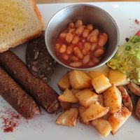 Vegan breakfast at Bean There Coffee Shop in Liverpool