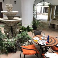 Spot the cat :) at Mango Cafe in Mijas