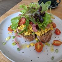 Scrambled Tofu on Bred at Blackbird in Bruges