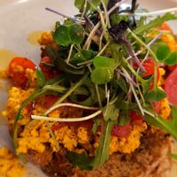 Toast tofu scramble at Blackbird in Bruges