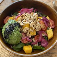 Yum! Tofu, avo, quinoa, salad bowl    at Blackbird in Bruges