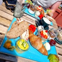 Brunch platter at Blackbird in Bruges