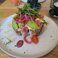 Toast Avocado at Blackbird in Bruges