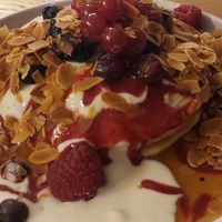 Berry pancakes 😋 at Blackbird in Bruges