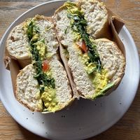 Breakfast Bagel  at Blackbird in Bruges