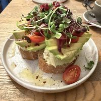 Toast avocado  at Blackbird in Bruges